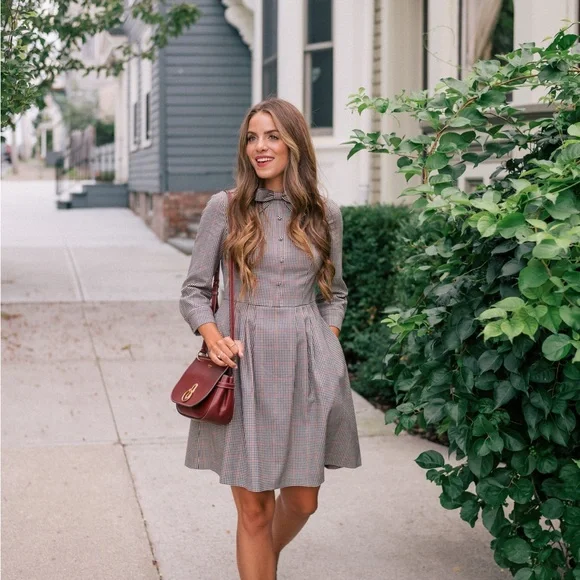 Gal Meets Glam Blanche Plaid Bow Dress - Picture 2 of 10